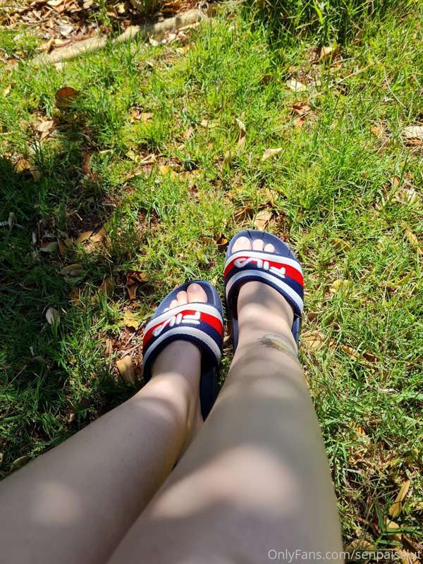 Barefoot in the grass enjoying the sun shine 😍