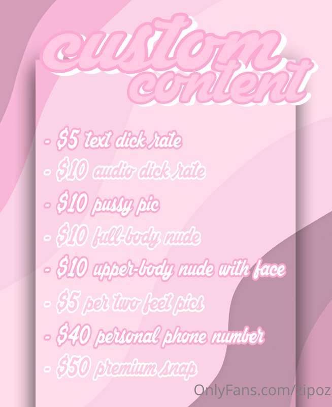 Here’s an updated tip list for the things I have available! ..