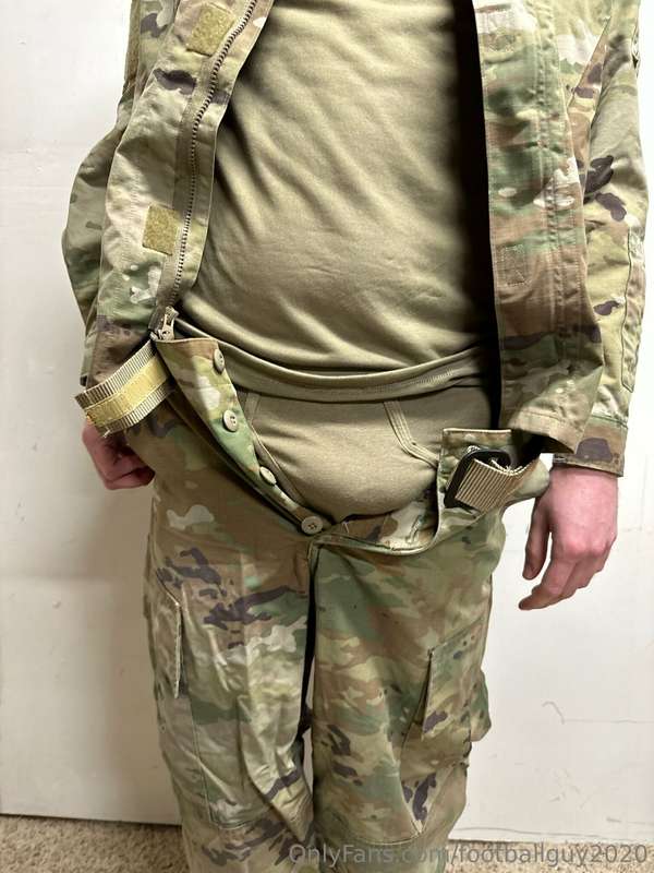 The private doing a little stripping down to his military br.. 19