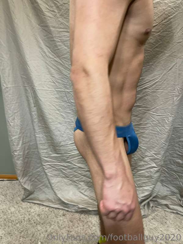 Football pants and a thong on the private! 8