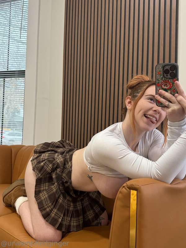 a ginger in a mini skirt heheh