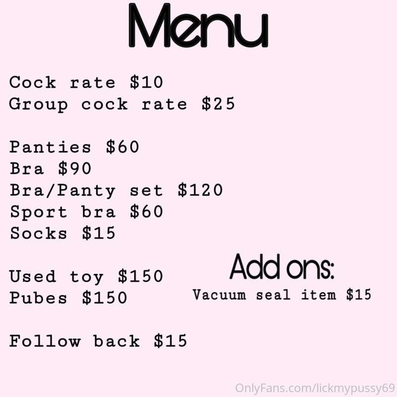 TIP MENU 💗