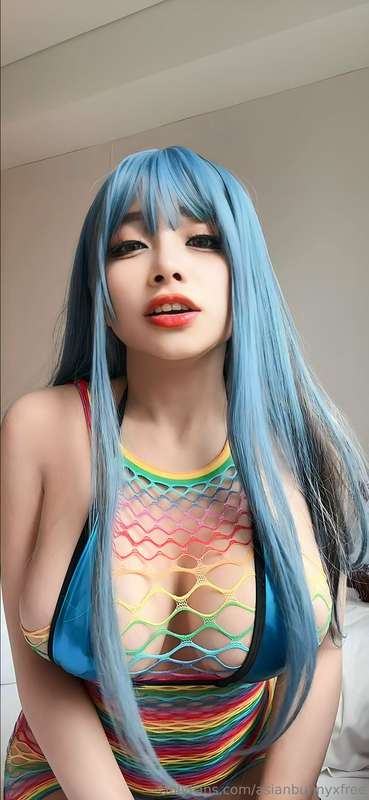 Tell me you like me in blue hair without telling me you like..
