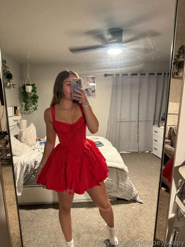 Do you like this dress on me or would it be better if I just..