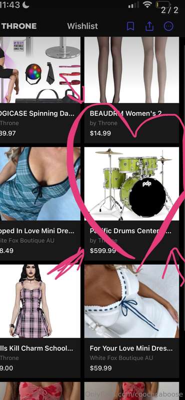 Thanks to everyone who helped the coochcaboose drum set crow..