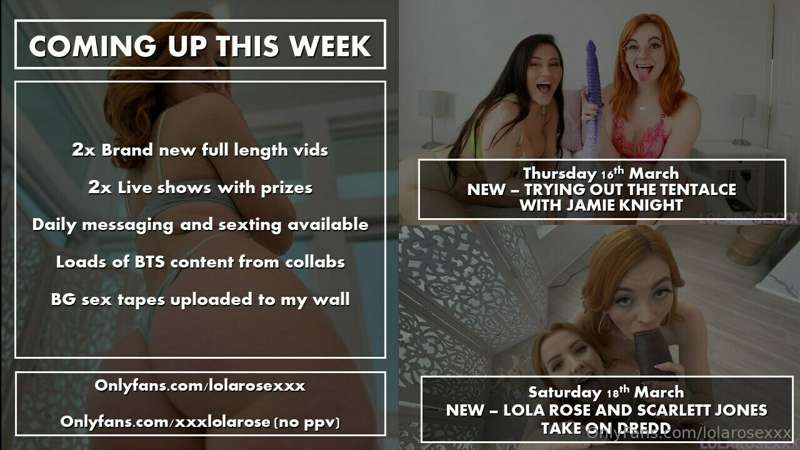 💖WEEKLY LOLA UPDATES!!💖

Find out what vids I have coming ou.. 2