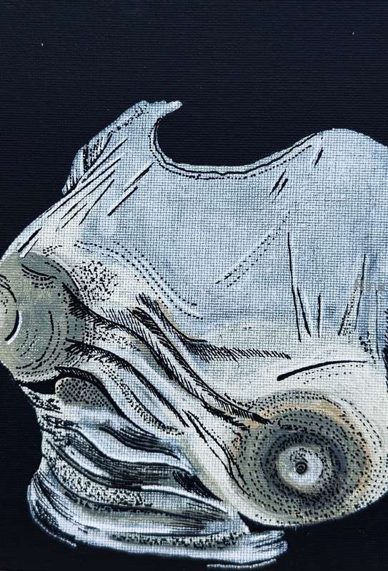 Acrylic on canvas. Wet T-shirt . 
