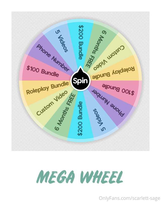 #### 🎁 MEGA WHEEL 🎁 🥳 ***Every Spin Wins*** 🤑 **$15 a spin**..
