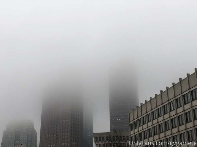 Wicked (New England slang for very very) foggy day in Boston..