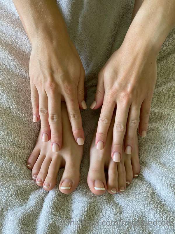 Would you want to cum all over my French tip toes and hands ..