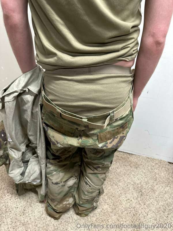 The private doing a little stripping down to his military br.. 24