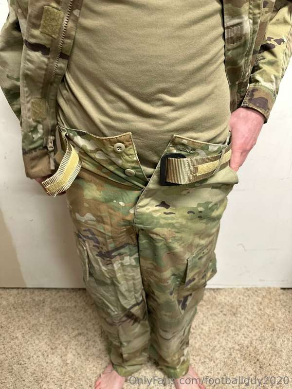 The private doing a little stripping down to his military br.. 23