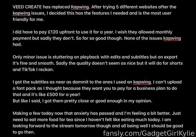 Gadgetgirlkylie - Fansly - 25 Aug, 2023