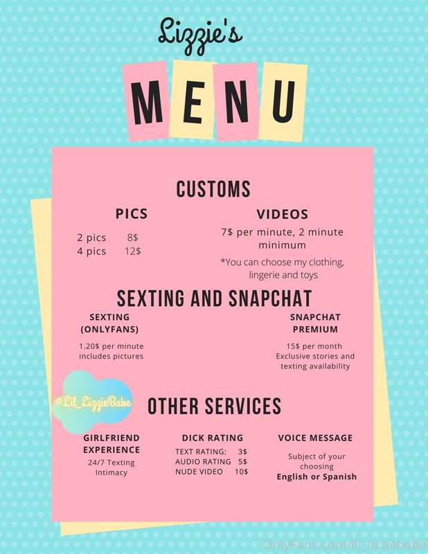 Just came up with a pricing menu, any questions feel free to..