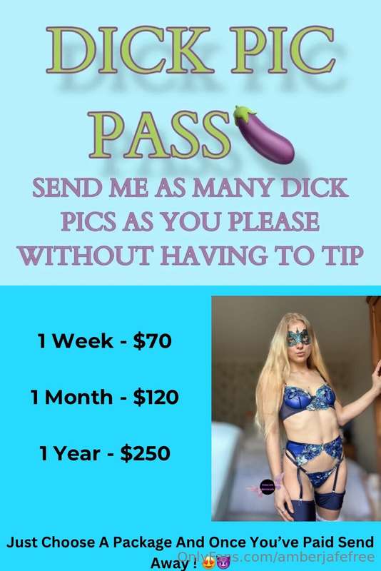 UNLIMITED DICK PIC PASS ❤️Available Now! 