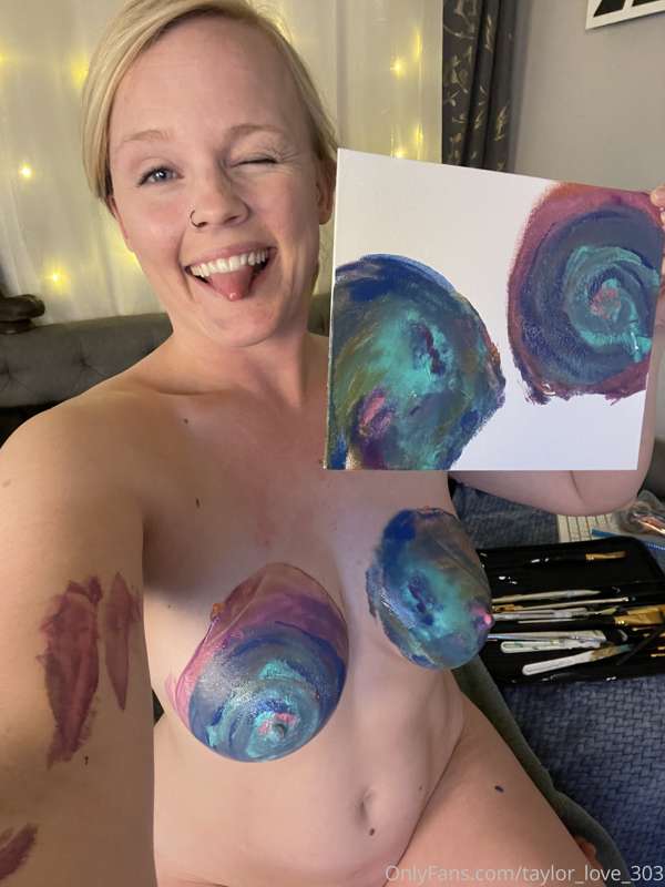 Had some fun today online painting my tits! Is this somethin.. 3