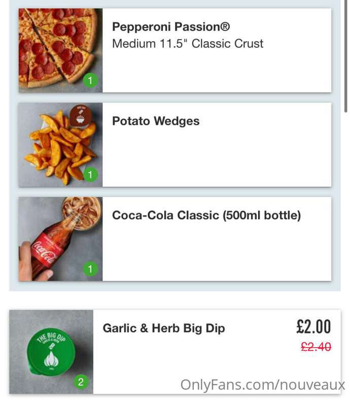 My night sorted. Whatcha ordering? ;) x