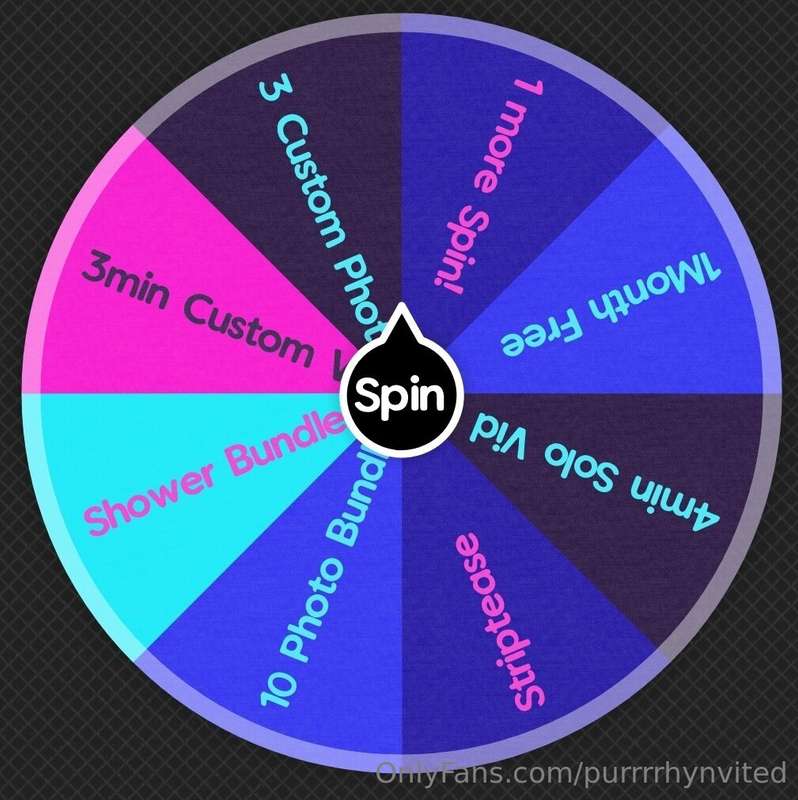 Come Play with me.. Spin the Wheel is ready ❤️ $10 for 1 Spi..