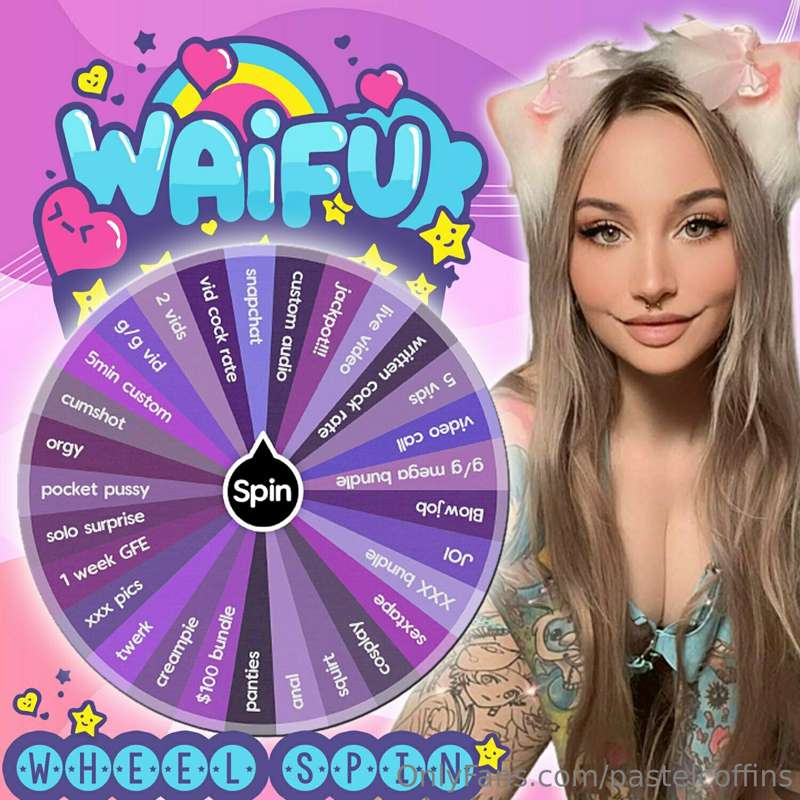 ***can i be ur waifu?*** 🥺👉🏻👈🏻

💜 $10 - 1 spin
💖 $15 - 2 spi..