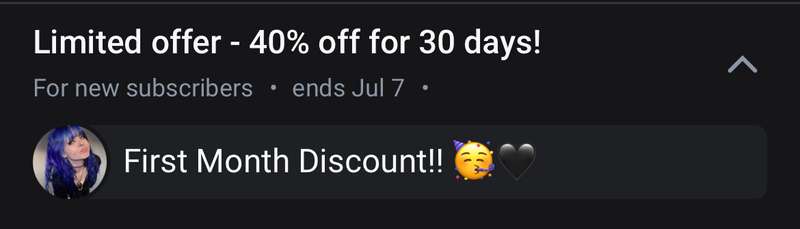 40% OFF DISCOUNT For my first month on my VIP page! 🖤🥳🫶https..