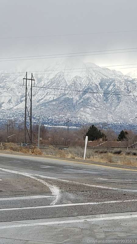 In Salt Lake City Utah. The mountains look like a painting. ..