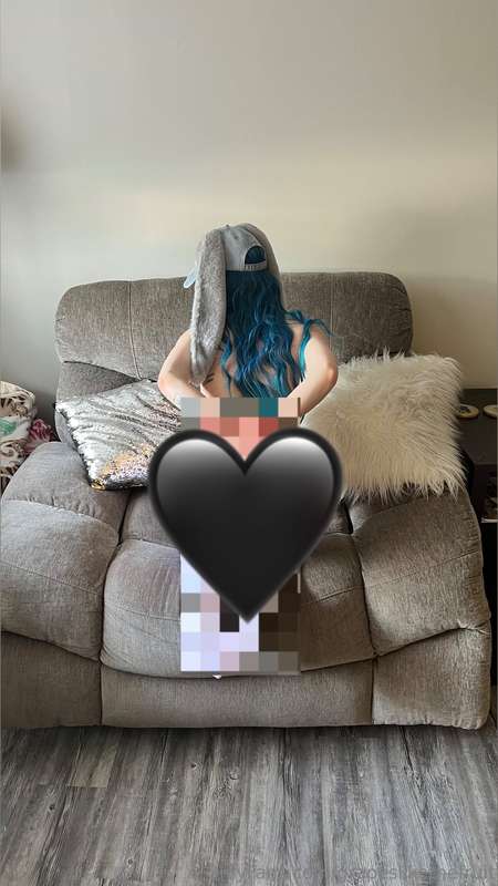 Bent over and put my hands behind my back because I have som..