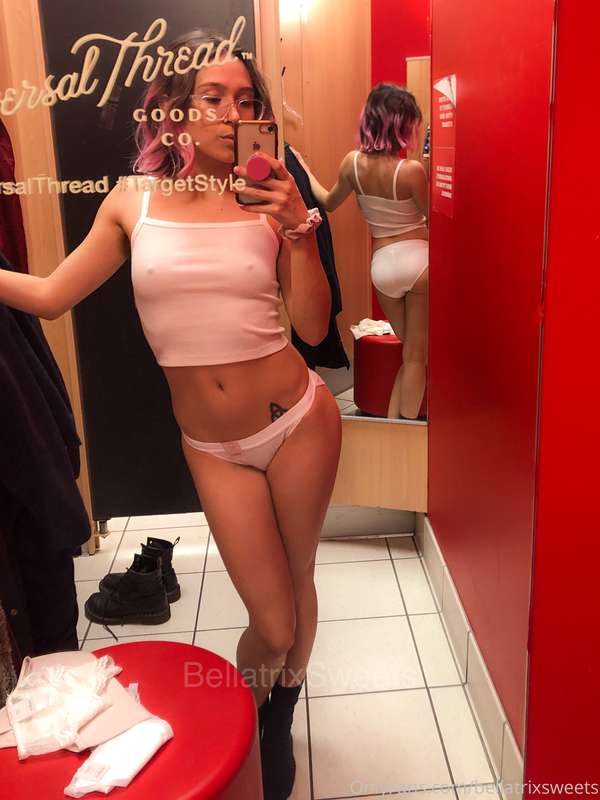 I feel super cute in these panties and see through top☺️