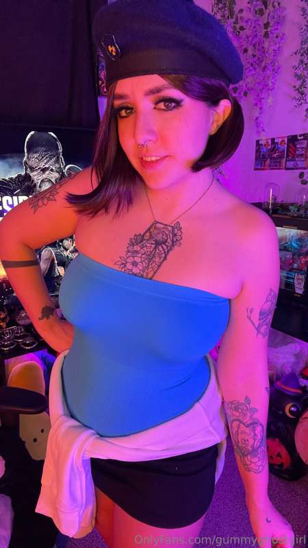Jill Valentine cosplay! 💙 I give you some head and stroke yo.. 23