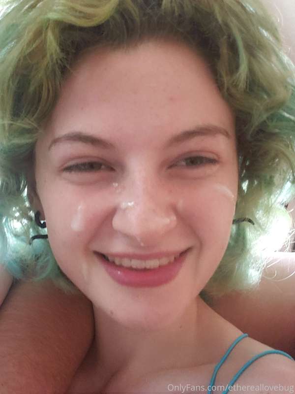 I just got my throat fucked so good. Here's a recent facial .. 2