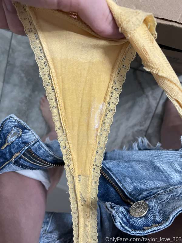 Yesterday’s panties before coming online… I was so horny all..