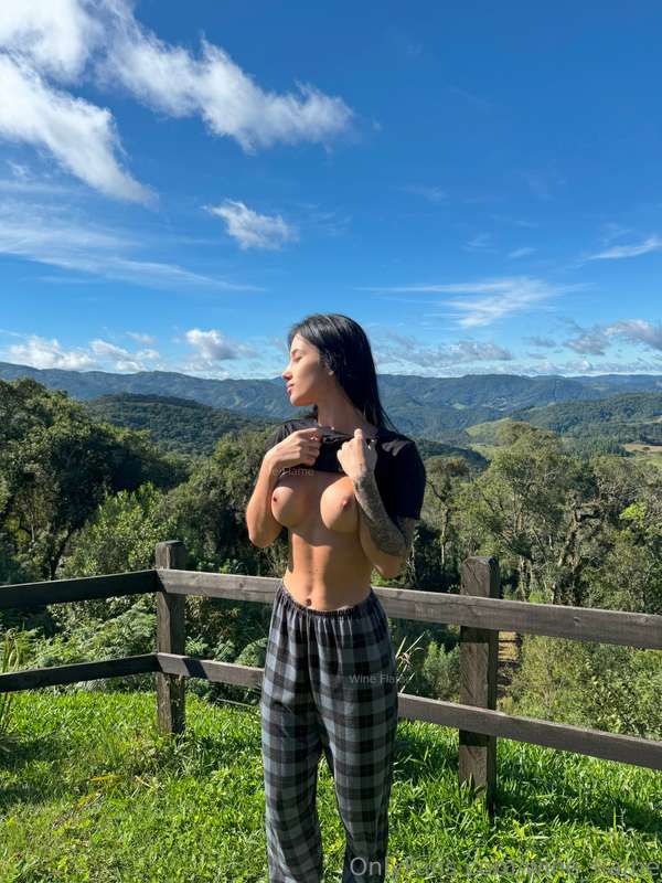 It was sooo cold and the view was beautiful 🥰