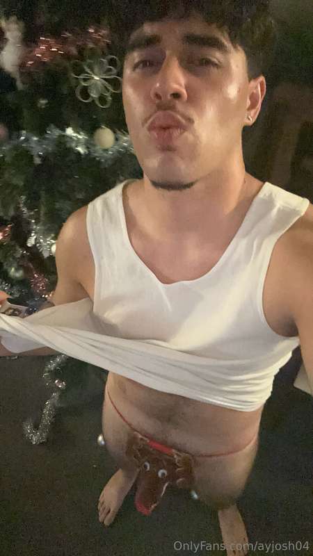 just a boy excited for christmas surprise at the end 