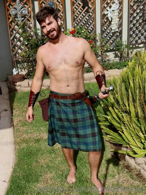 You can take a peek behind the kilt 😏