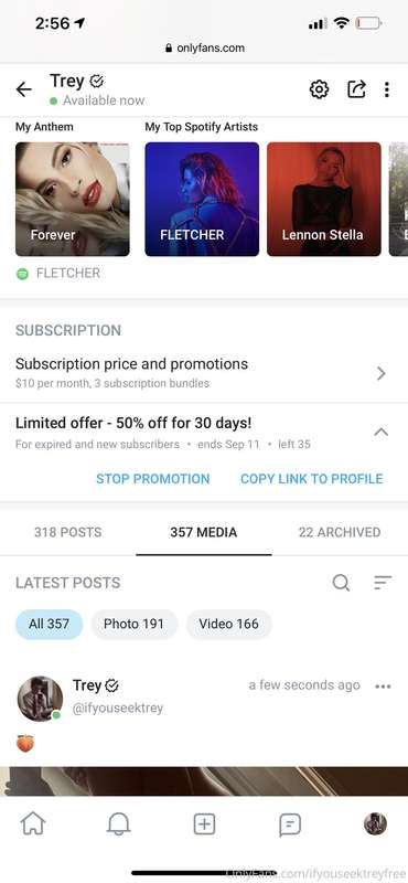 191 photos and 166 videos on @ifyouseektrey  50% off 5.00 us..