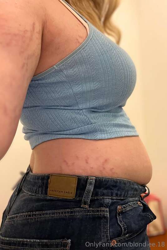 My boyfriend made me get low waisted jeans…I haven’t worn an.. 1