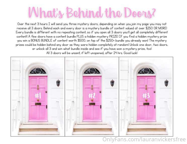 What’s Behind the Doors? 🚪 Over the next 3 hours I will send..