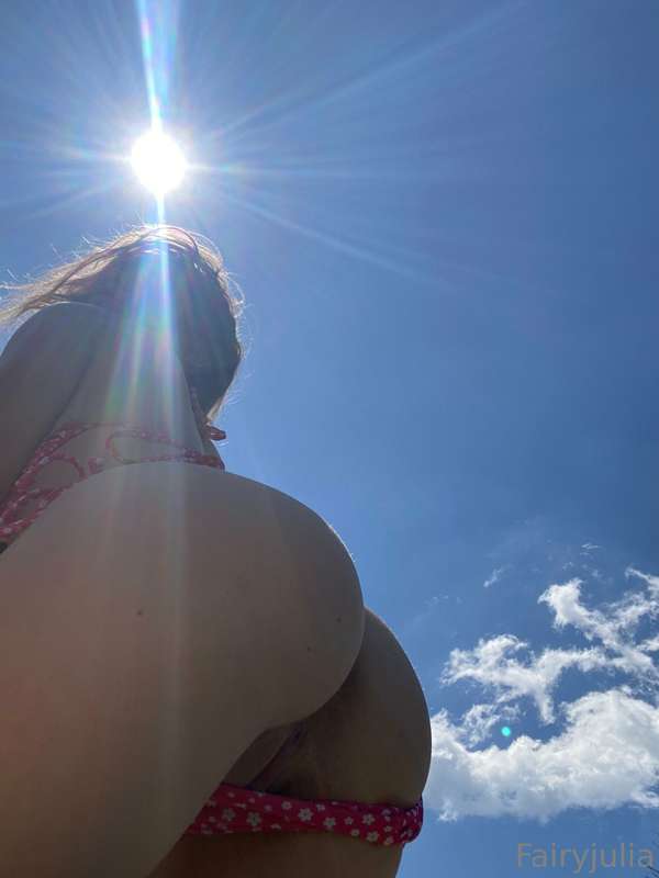 Taking advantage of the beautiful weather. My pubic hair wan.. 4