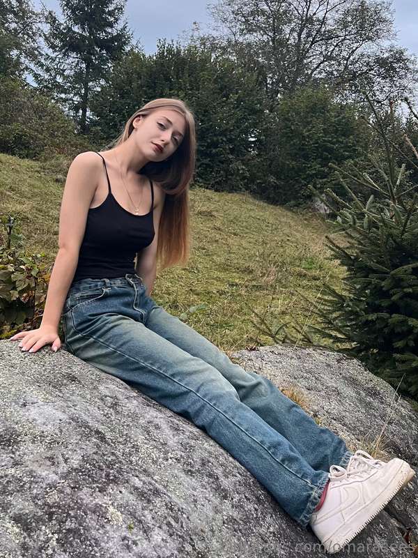 Sometimes the best place to reflect is just a big rock in th..