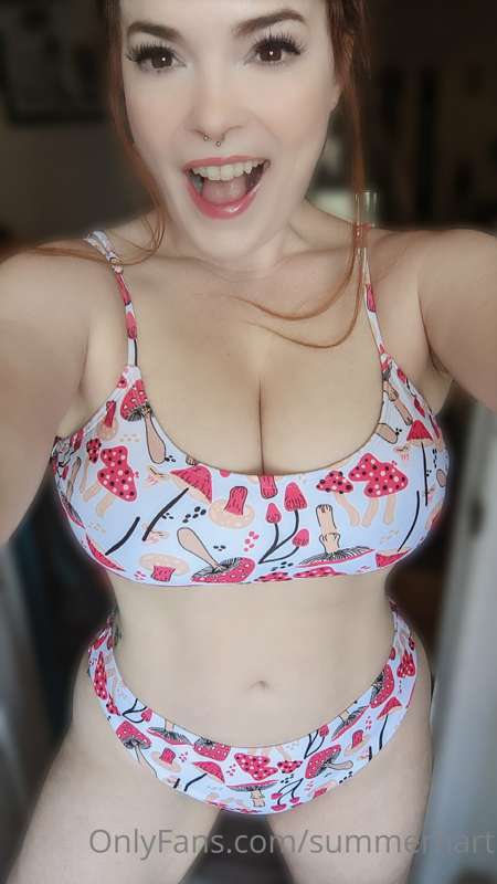 I got a new swim suit and thought I looked cute and I'm just..
