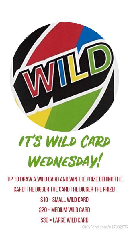 It’s WILD CARD WEDNESDAY! 🃏 Tip to draw a WILD CARD and win ..