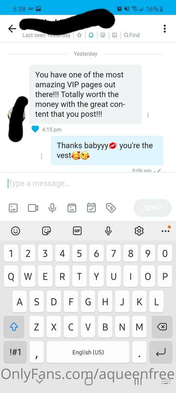 I love getting positive feedback from my fans for my pages🙈😍..