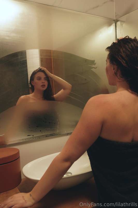 The mirror fogged up…and so did my thoughts. I traced someth..