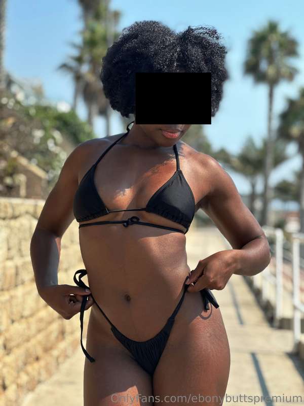 At the beach showing off cheeks for all the white men that I.. 2