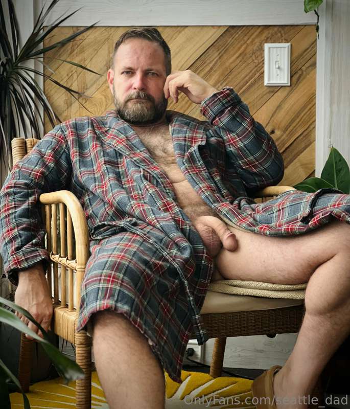 Just hanging out in my robe this morning and playing with my.. 6