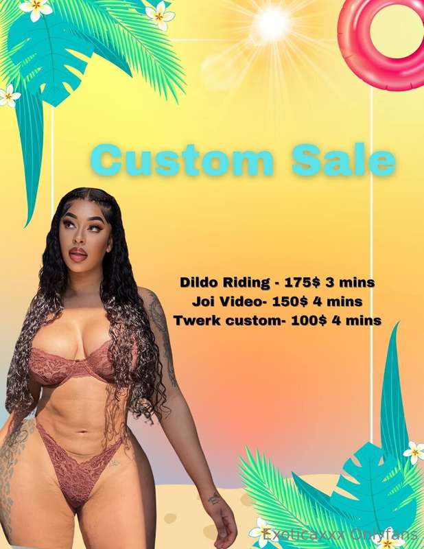 SUMMER CUSTOM SALES 😇😇Dm to grab one! 