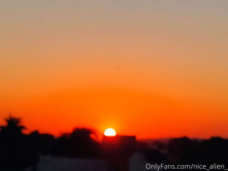 Cloudless sunset