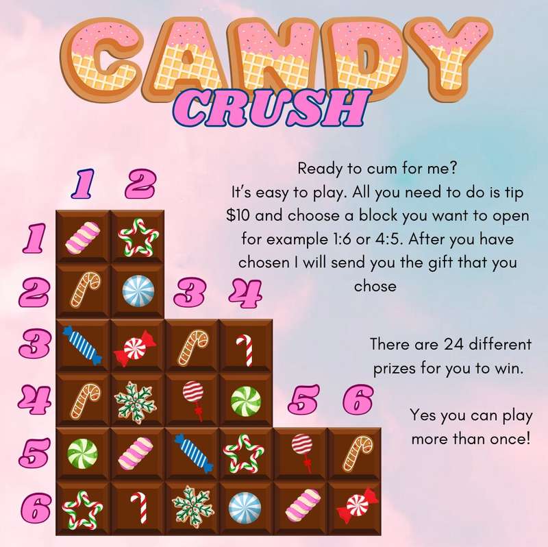 🍬🎄 CHRISTMAS CANDY CRUSH 🎄🍬Ready to cum for me? It’s easy to.. 2