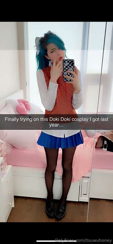 Monika cosplay try on 🥰