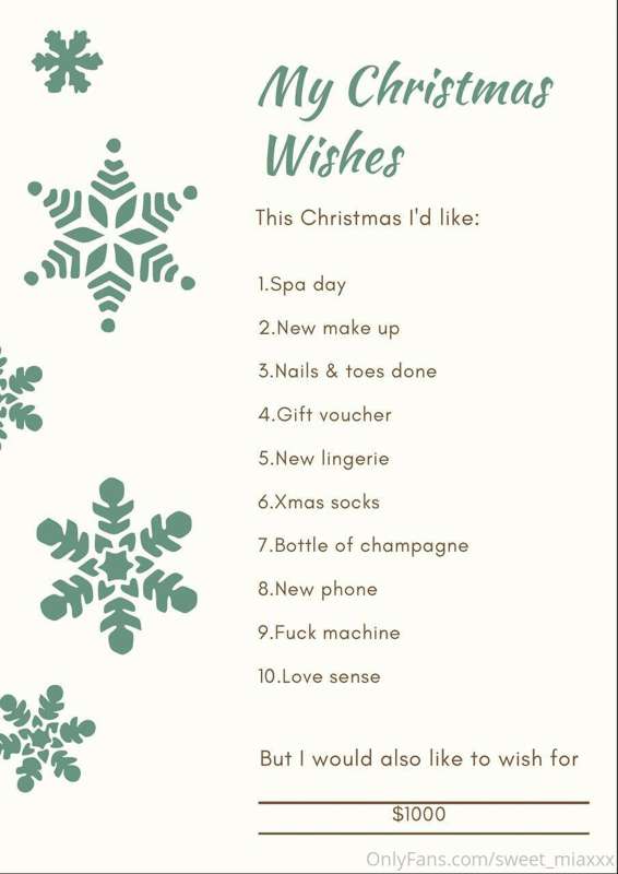 Hey baby, this my Christmas list 🎄
Treat your Queen this Chr..