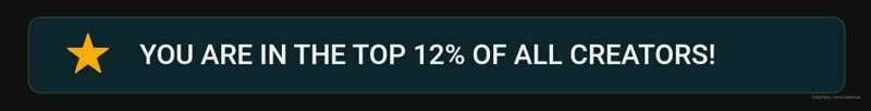 we reached the top %12 let's keep climbing! let's go for the..